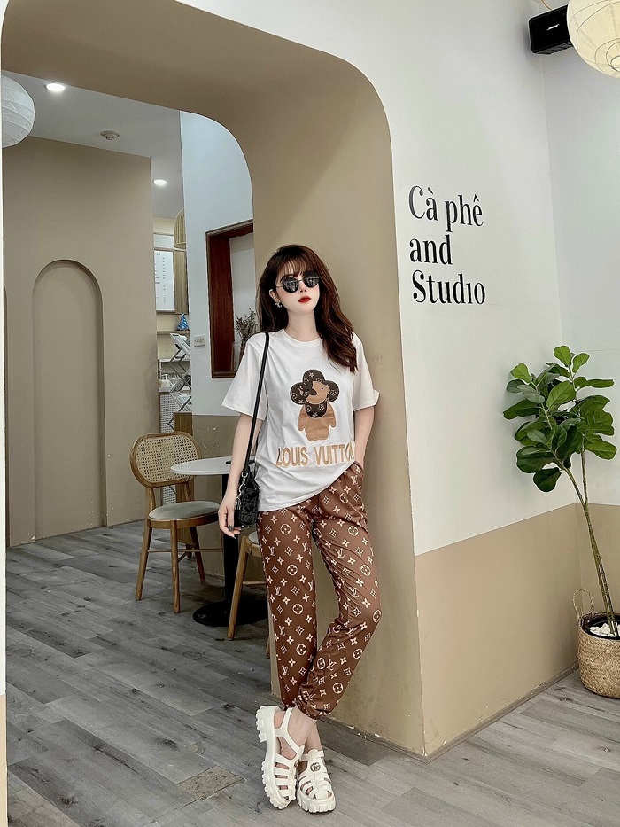 BỘ THỜI TRANG PHỐI HỌA TIẾT FENDI THÊU CAO CẤP-BTN437